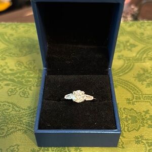 Silver Mossonite Ring size 9